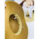 Dámský máslový slaměný klobouk s mašlí