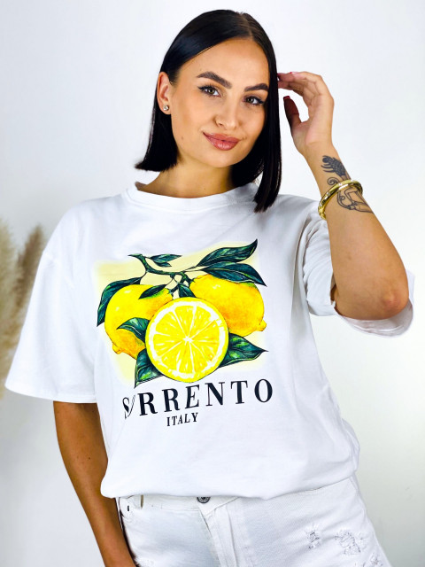 Dámské bílé triko SORENTO lemon